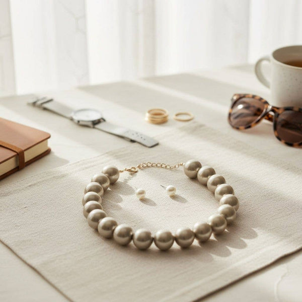Oversized Beaded Necklace Set