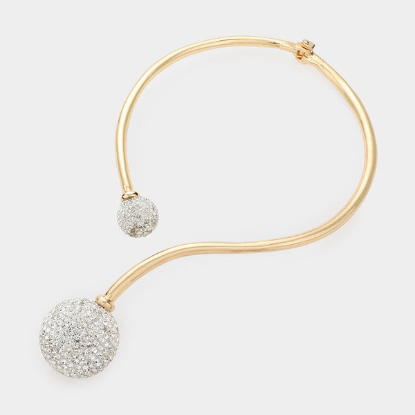 Rhinestone Embellished Choker Necklace