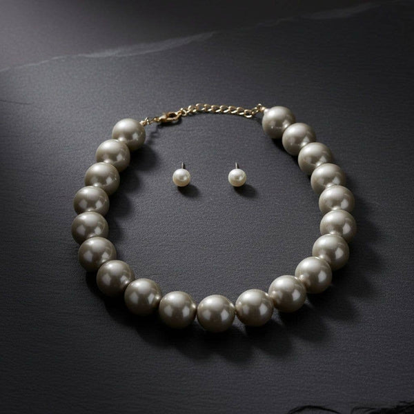 Oversized Beaded Necklace Set
