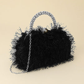 Feather Clutch Evening Bag
