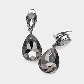 Double Teardrop Clip-On Earrings