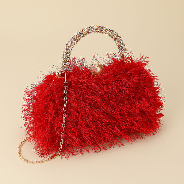 Feather Clutch Evening Bag