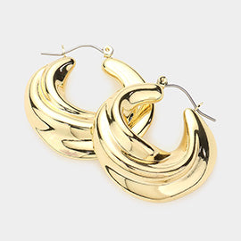 Abstract Hoop Earrings