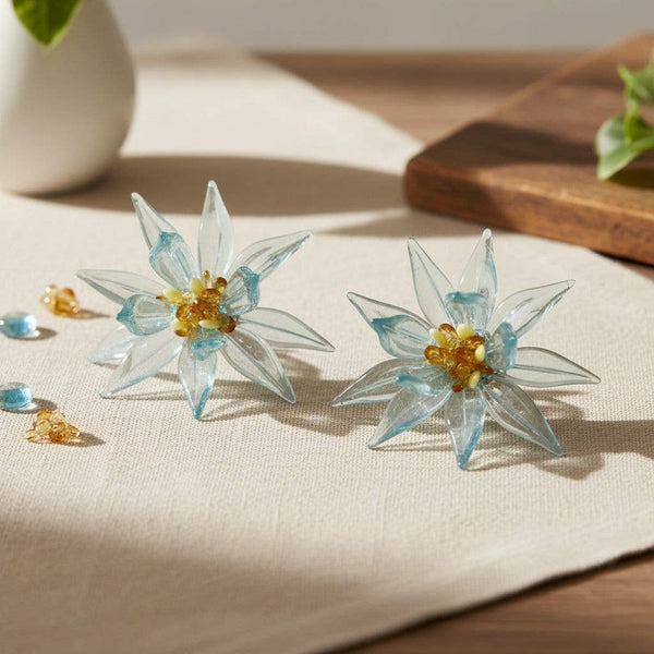 Tropical Flower Oversized Petal Earrings