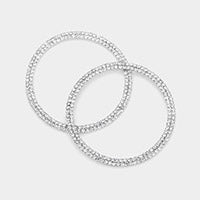 Rhinestone Oversized Circle Earrings